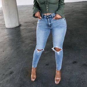NWT Slit Knee Jeans